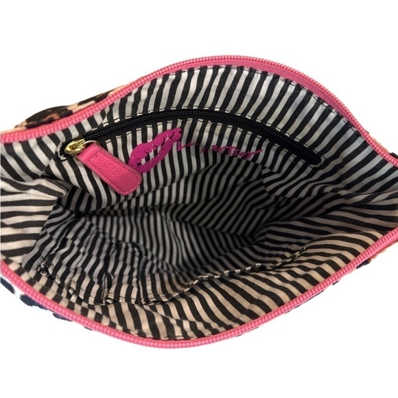 Betsey Johnson Leopard Print Pink Crossbody Bag Purse Handbag - Picture 7 of 8